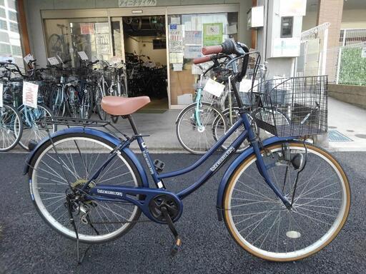 中古自転車2731 26インチ 6段ギヤ ダイナモライト