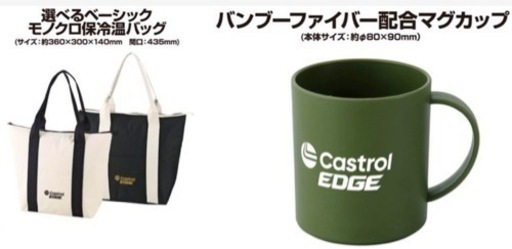 カストロールエッジ 保冷温バッグ ＋ マグカップ  2点セット