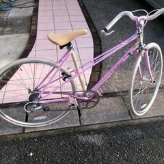 値下げしました！　女性向けピンクの可愛い中古自転車（ロードバイク）