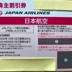 【ネット決済・配送可】JAL株主割引券