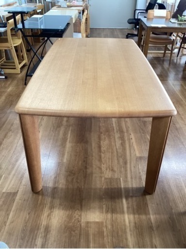 ダイニングテーブル 幅150×奥行80×高さ72㎝ ナチュラル 作業台 食卓 
