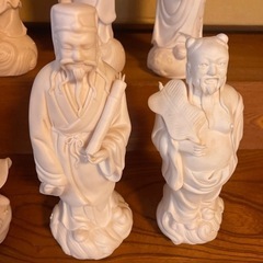 中国　八仙人　白磁