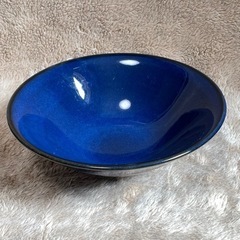 青いお皿　直径17cm  生活雑貨 食器 プレート