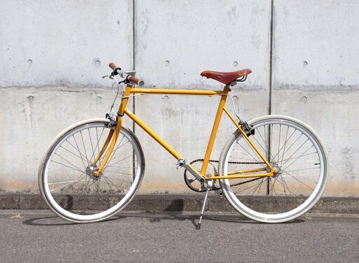 【ジモ取引終了8/7】≪ZJ1461ジ限≫ TOKYOBIKE/東京バイク ロードバイク 黄色/イエロー 650×25C ギア/変速なし 自転車/シティバイク 難有/現状品