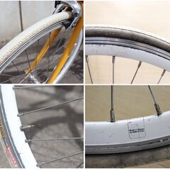 【ジモ取引終了8/7】≪ZJ1461ジ限≫ TOKYOBIKE/東京バイク ロードバイク 黄色/イエロー 650×25C ギア/変速なし 自転車/シティバイク 難有/現状品