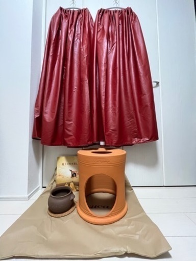 Asuca正規品　よもぎ蒸し （座器、壺、マント２枚セット）