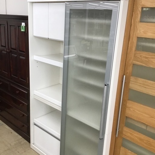 レンジボード キッチン収納 片側スライドドア 大型