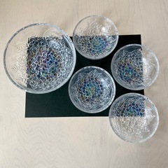 決定！Hoya crystal 紫陽花、ガラス、5枚セット、生活...