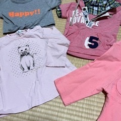 子供服　まとめ売り　 女の子　80 Tシャツ、ロンT  子供服