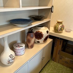 　花瓶　ランプシェード　陶器　骨董品コレクション