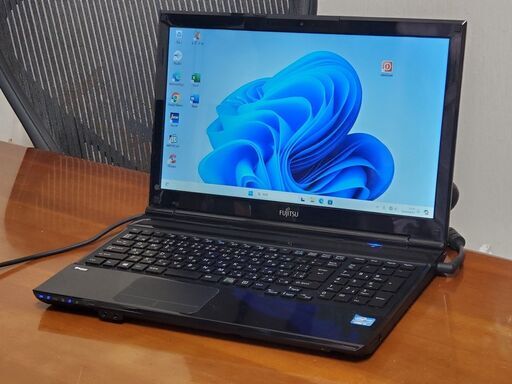 富士通 15インチ【win10+win11 起動8秒 CPUスコア4676】i7 新品SSD360GB/ office JW-CAD