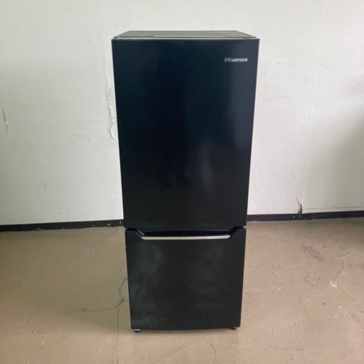 動作OK Hisense ハイセンス 2ドア冷凍冷蔵庫 HR-D15CB 150L 2019年製 黒 ブラック