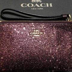 激安中古美品 COACH コーチ 正規品 キラキラポーチ