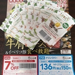 【しゃぶ葉+焼肉きんぐ府中店】お得なクーポン券セット