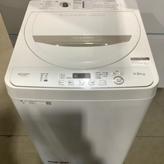 SHARP 4.5kg 全自動洗濯機　ES-GE4D-C 2019年製