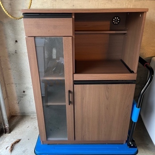 ニトリ レンジ台 キッチンボード 食器棚 キッチンキャビネット (フォルムN RE1175 MBR）