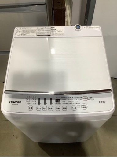 Hisense 5.5kg 全自動洗濯機　HW-G55B-W 2021年製