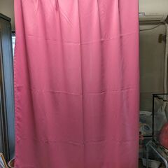 ピンク色カーテン4枚組セット