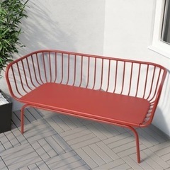 IKEA 野外ベンチ 赤