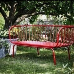 IKEA 野外ベンチ 赤