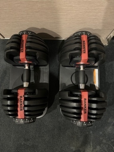 可変式ダンベル 24kg×2個 ranker ダンベル 可変式 24kg 1個 多機能
