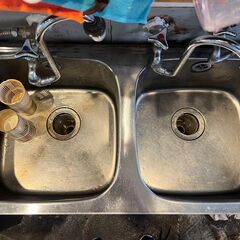 【中古】アズマ 業務用 二槽シンク 2層シンク【引き取り限定】