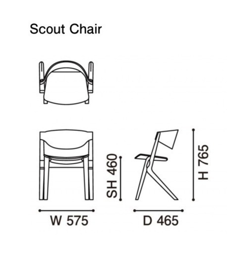 スカウトチェア KARIMOKU NEW STANDARD カリモク（A）