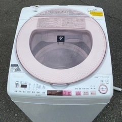 💁‍♀️☘️大阪市から阪南市まで配達設置無料💁‍♀シャープ洗濯機乾燥機付き　8キロ/4.5キロ️🍀保証有り