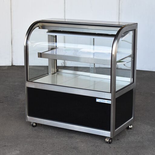 ≪zyt1423ジ≫ 大穂製作所 対面冷蔵ショーケース OHGU-S-900B 後引戸/ガラス 幅90cm AC100V 2008年製 通電確認済 51126-07
