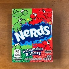 NERDS CANDY watermelon&cherry の空き箱