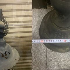 時代もの 燈籠 灯篭 仏教美術 葵葉 神前灯篭 吊灯籠 吊り燈籠 真鍮 灯籠
