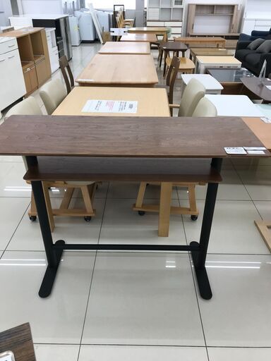 ★ジモティ割あり★ あずま工芸 カウンターテーブル ダークブラウン H90×D45×W120 クリーニング済み HJ2741