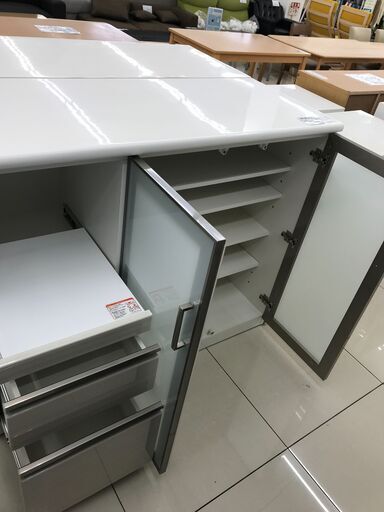 ☆ジモティ割あり☆ NITORI レンジボード ホワイト H206×D50×W141