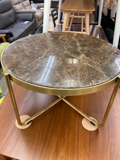 大理石円形テーブル/Knot antiques/ノットアンティークス本大理石の逸品です！！1313