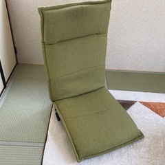 【美品】無段階リクライニング レバー 座椅子 ヘッドレスト可変機...