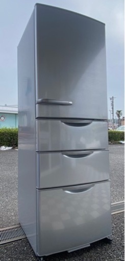 【動作品】AQUA アクア 4ドア ノンフロン冷凍冷蔵庫 355L AQR-361C(S) シルバー 2014年製