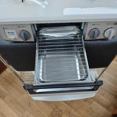 J308☆グリル使用感☆Rinnai☆都市ガスコンロ☆水無し片面焼きグリル
