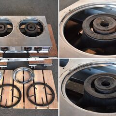 【ヤ取終了4/18】≪zyt1427ジ≫ マルゼン ガステーブルコンロ 親子 M-222C LPガス用 幅68cm/2口コンロ/卓上コンロ/業務用 動作未確認/現状品 60316-11