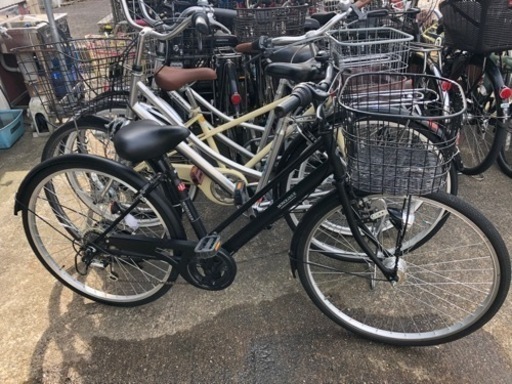 中古自転車3284 前後タイヤ新品！ 26インチ 3段ギヤ ダイナモ