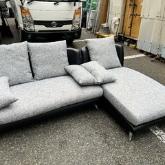 SALE‼️￥13200(税込) ３人掛けカウチソファ　グレー