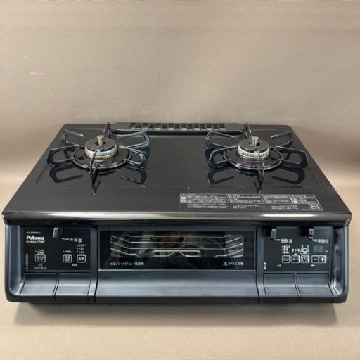 【美品】パロマ ガステーブル 2022年製 プロパンガス 左強火PA-370-WA-L LPガス エブリシェフ ガスコンロ グリル未使用