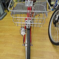 26インチ 自転車 6段変速 シティサイクル a.n.design works レッド