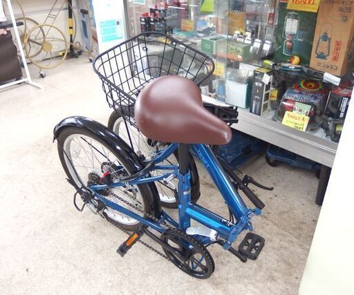20インチ 折りたたみ自転車 THFIFT ブルー系 コンパクトサイクル