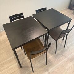 IKEAのテーブル＆チェア2脚　2セット
