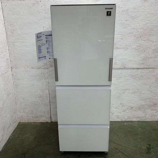 【SHARP】 シャープ 3ドア冷凍冷蔵庫  容量350L 冷凍室99L 冷蔵庫251L SJ-GW35G-W 2021年製