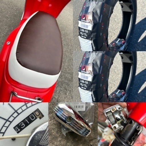 ジョルノ快速2ストモデル☆前後タイヤ・バッテリー・シート・プラグ