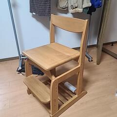 堀田木工所 美品 無垢 学習椅子 日本製