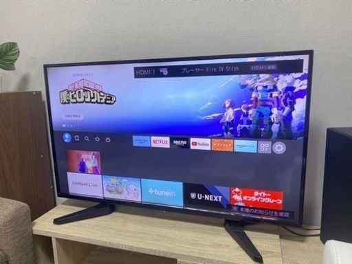 家電 テレビ 液晶テレビ　配送無料　２０２０年　43V型４K対応 HDR搭載 地デジ/BS/110度CS/ Wチューナー 録画機能対応 液晶テレビ LE-431T4KT-B