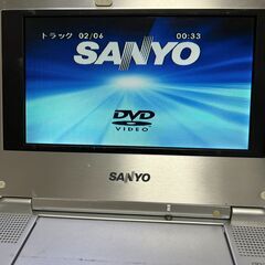 ポータブルDVDプレーヤー SANYO DVD-HP70Tリモコ...