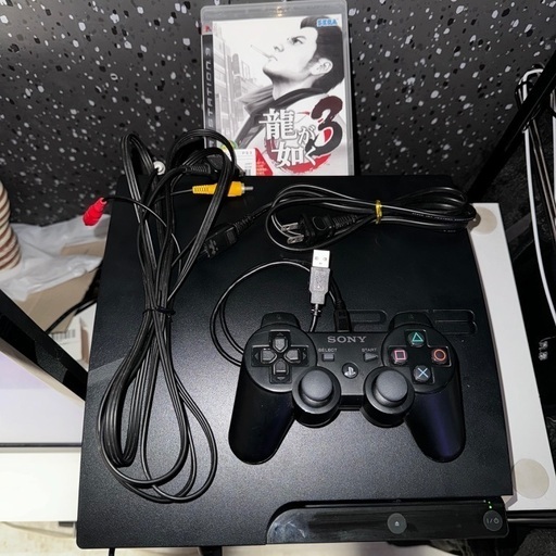 格安 動作OK すぐ遊べるフルセット PS3 中期型 SONY PlayStation3 CECH-3000A 本体 ソニー プレステ3